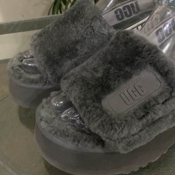 UGG Disco Slides in Dark Gray - Picture 6 of 14